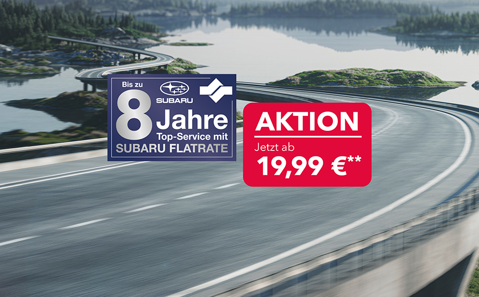 8 Jahre Top-Service Flatrate Signet und Aktionsbanner ab 19,99 Euro monatlich